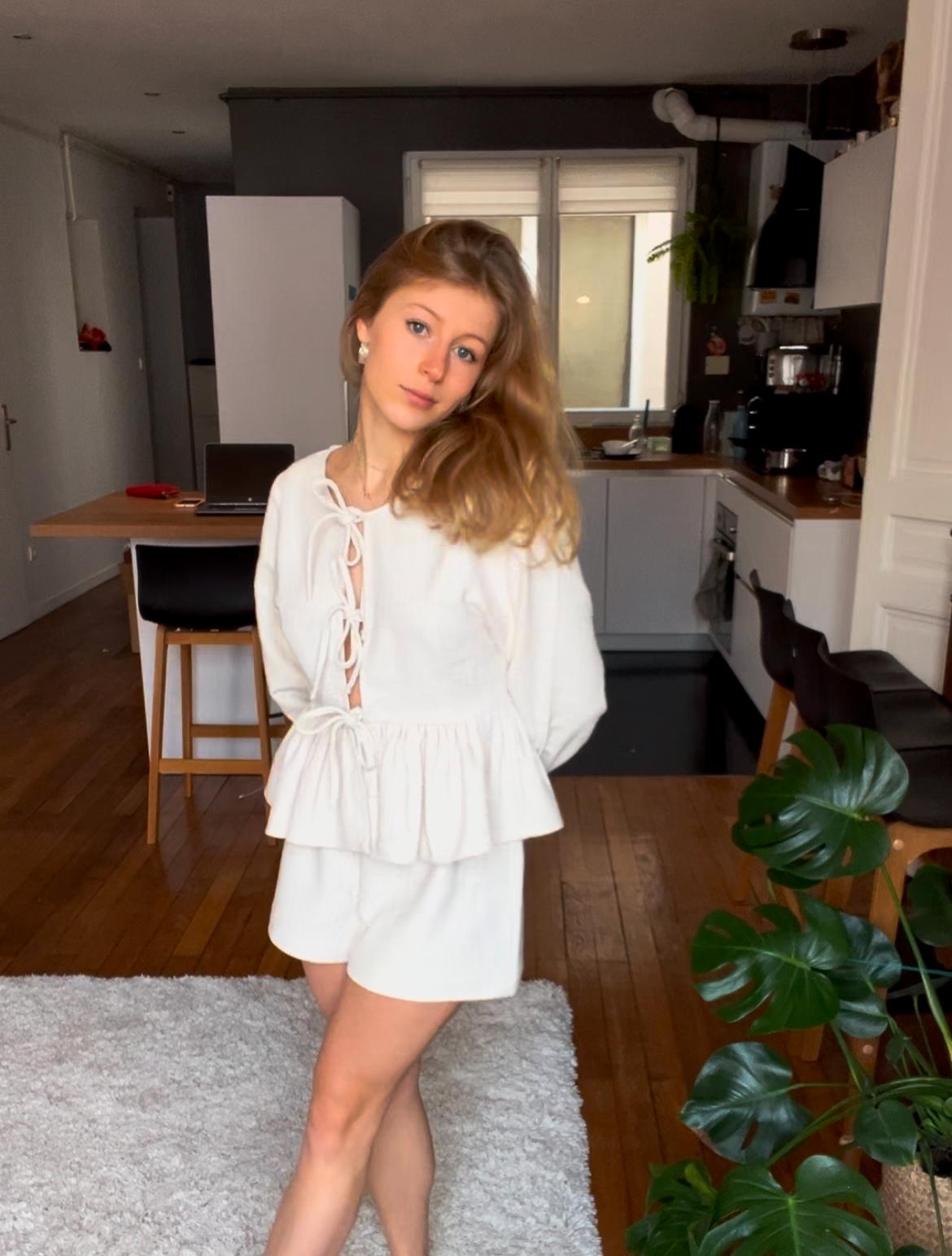 Short RÊVEUSE - Jacquard blanc cassé
