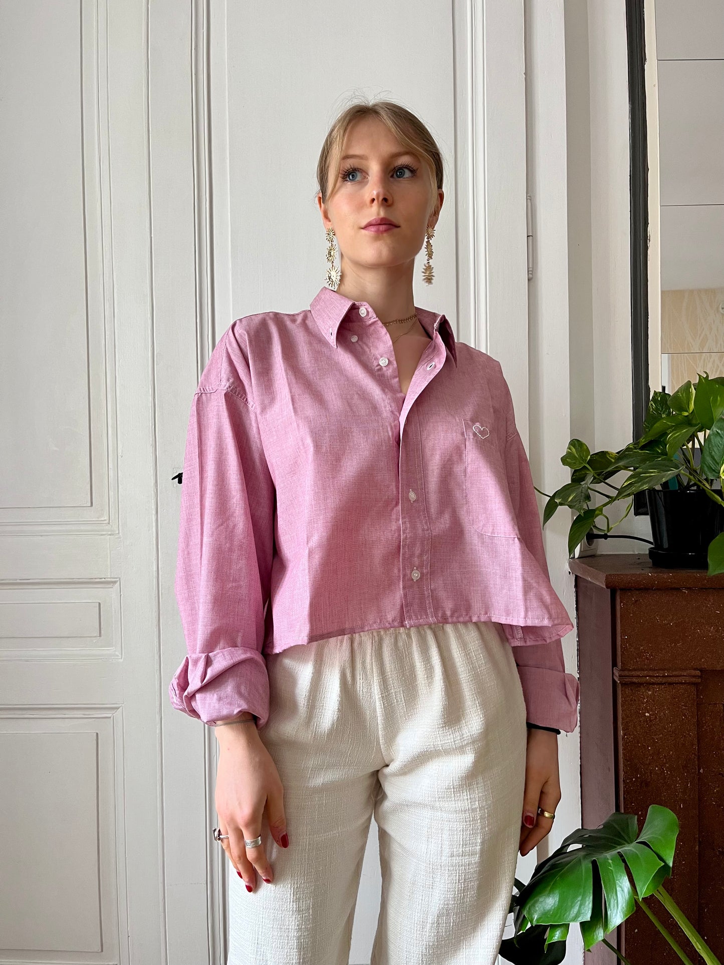 Blouse ROMANTIQUE - broderie cœur