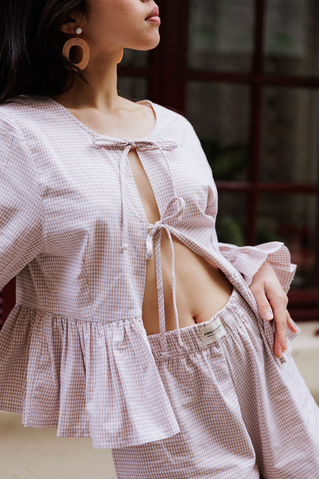 Blouse LUMINEUSE - Vichy sable