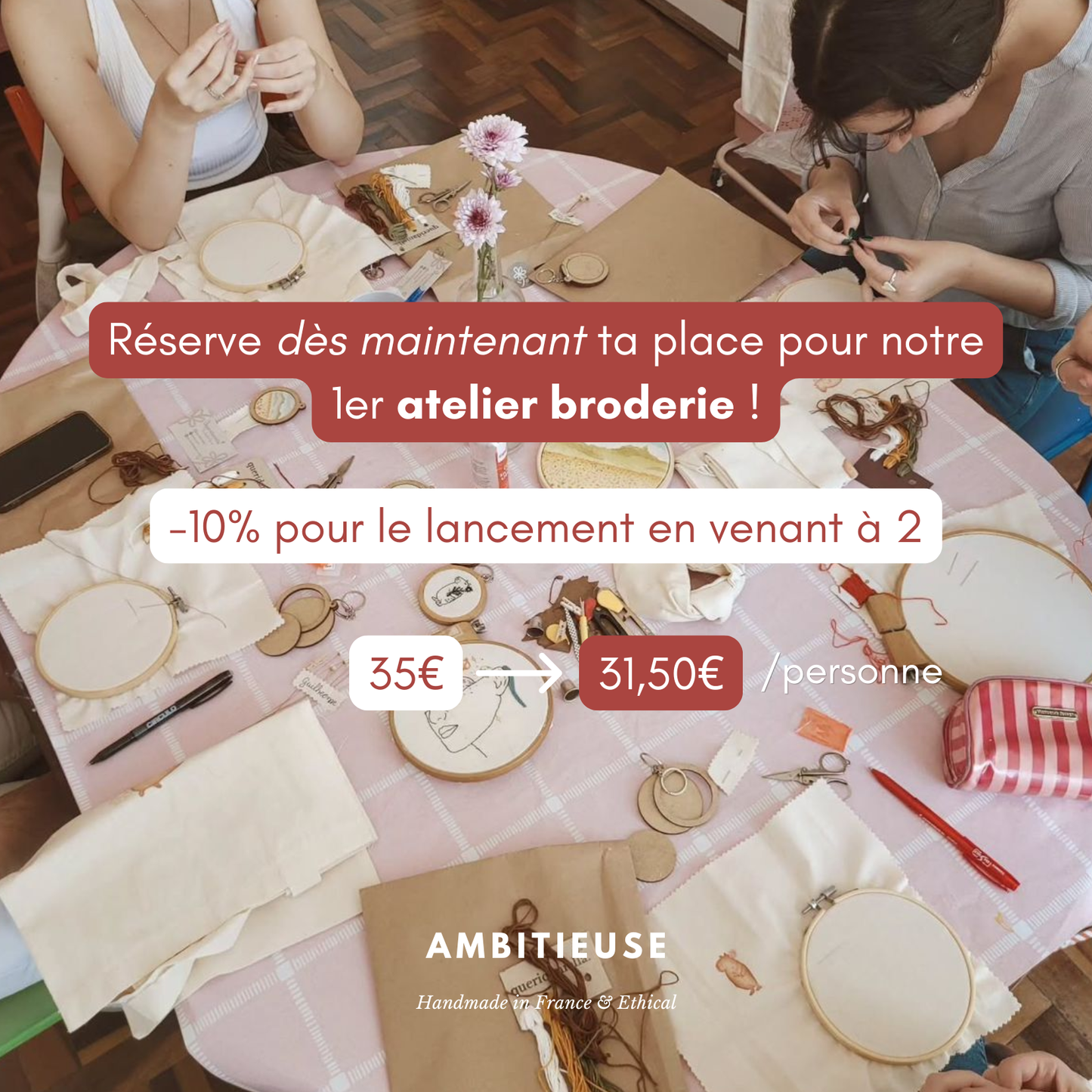 Atelier Broderie Lyon - Créez votre décoration brodée