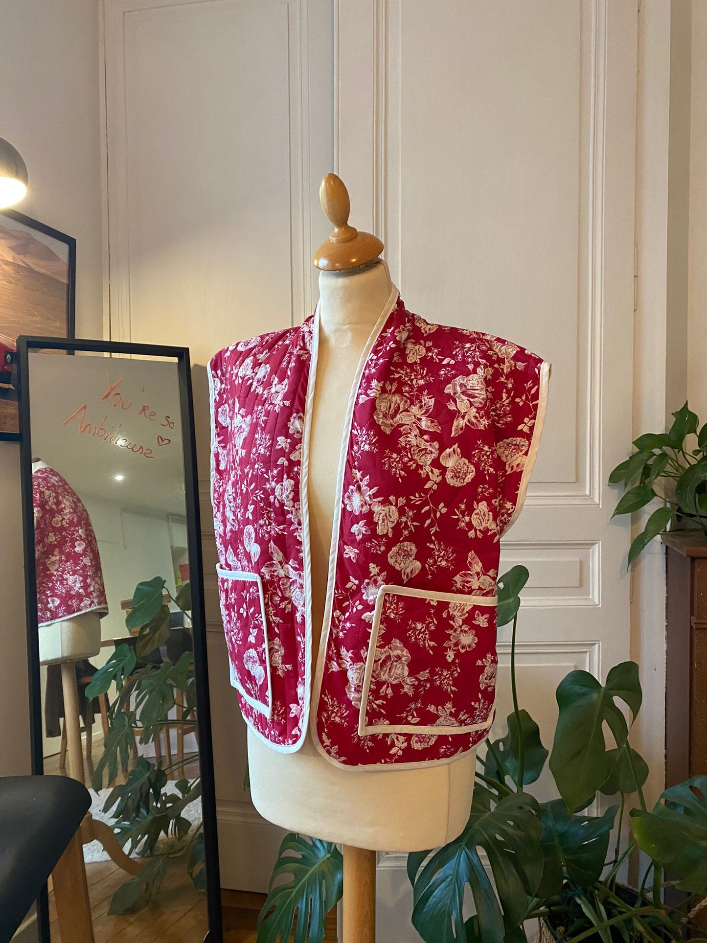 Veste sans manches- Matelassée & réversible