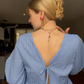 Blouse LUMINEUSE - Vichy bleu marine