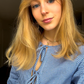 Blouse LUMINEUSE - Vichy bleu marine