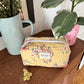Trousse VOYAGEUSE - Fleurie jaune