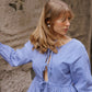 Blouse LUMINEUSE - Vichy bleu marine
