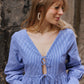 Blouse LUMINEUSE - Vichy bleu marine