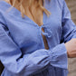 Blouse LUMINEUSE - Vichy bleu marine