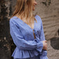 Blouse LUMINEUSE - Vichy bleu marine