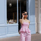 Pantalon INTEMPORELLE - Rayé rose
