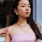 Haut bandeau smocké - Rayé rose
