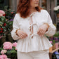 Blouse LUMINEUSE - Jacquard blanc cassé