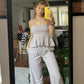 Pantalon INTEMPORELLE - Vichy sable