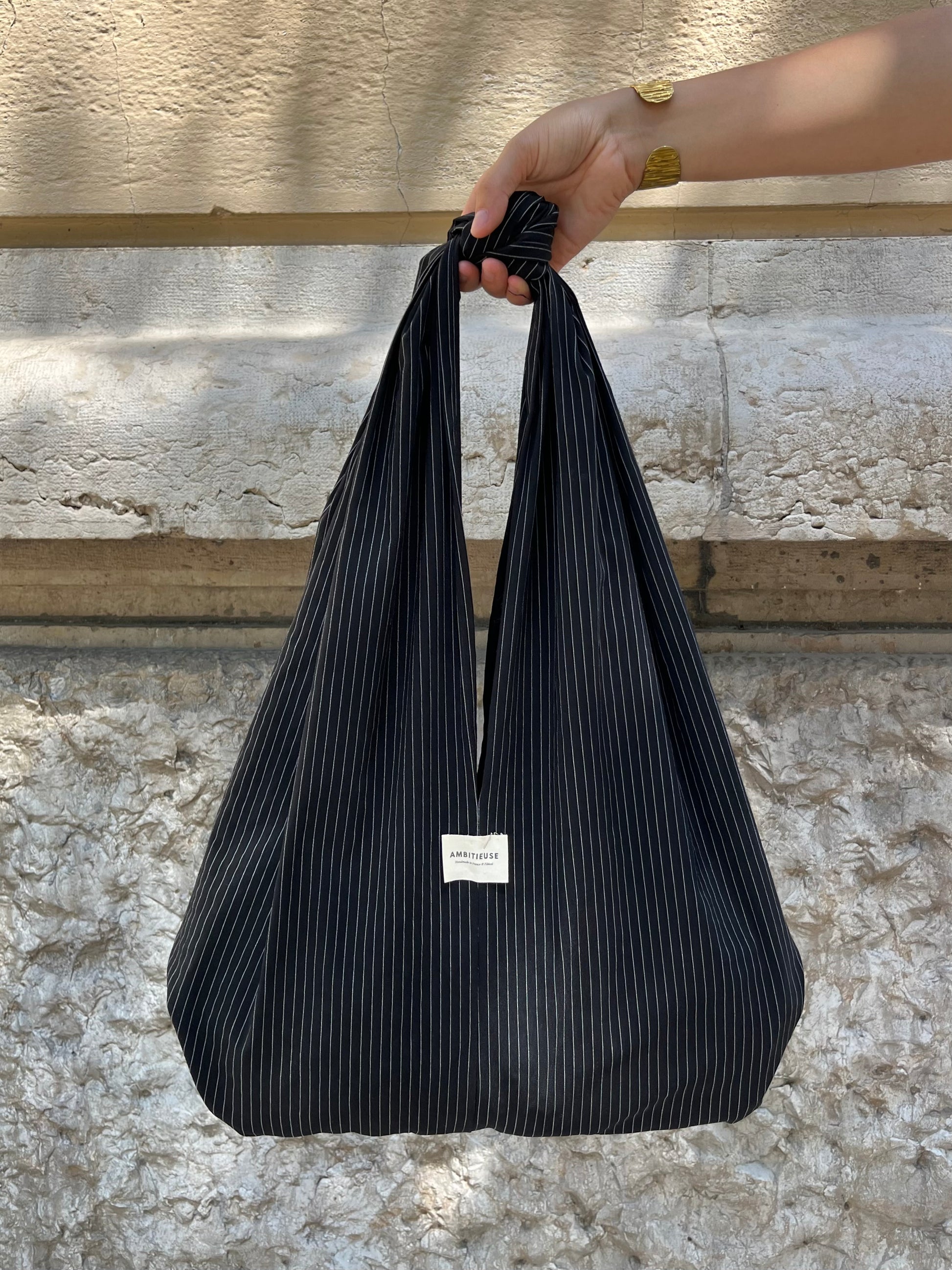 Sac upcyclé Capricieuse fabriqué à la main en France à partir de tissus revalorisés