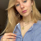 Blouse LUMINEUSE - Vichy bleu marine