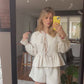 Short RÊVEUSE - Jacquard blanc cassé