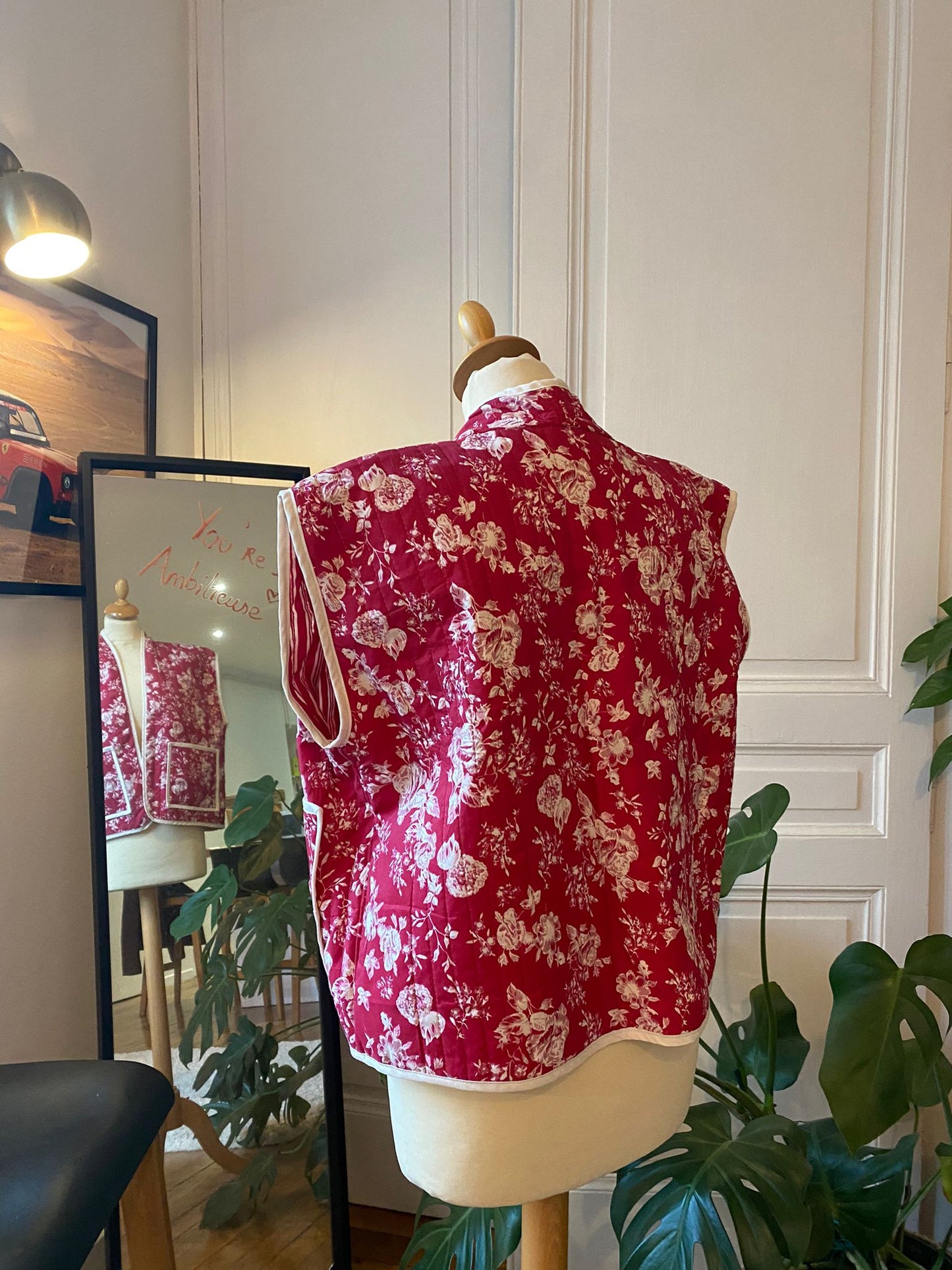 Veste sans manches- Matelassée & réversible