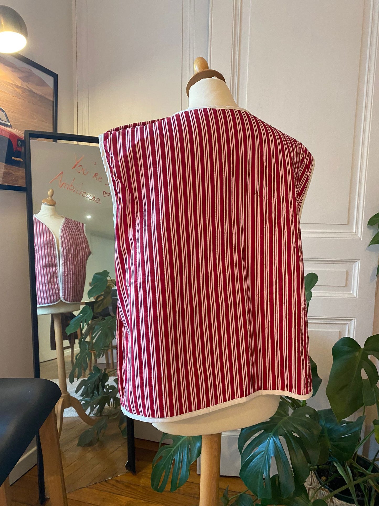 Veste sans manches- Matelassée & réversible